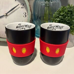 Disney Parks Mickey Mouse Signature Ceramic Mug Set